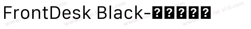 FrontDesk Black字体转换
